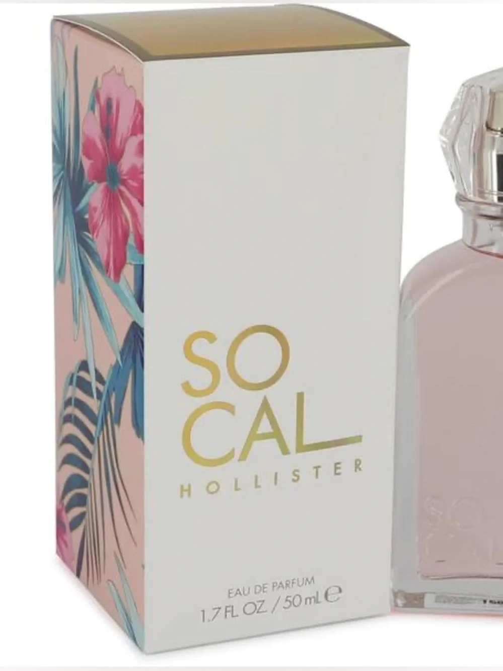 Hollister So Cal E D P 1.7 - Light Pink Bottle with Floral Box